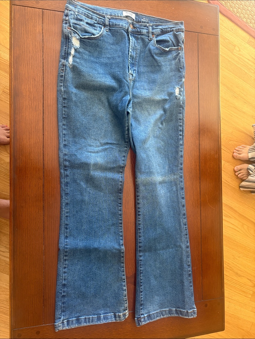Kensie Blue Denim Flare Jeans